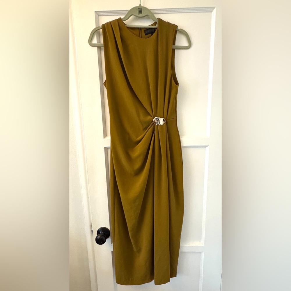 Zara Dress With Metal Buckle Detail